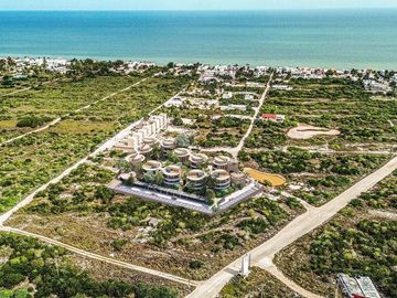 Departamento (A) en Venta Fraccional en Costera Condo en  Chicxulub Puerto