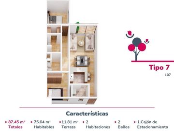 Departamento en Coahuila y Tonalá en Roma Sur