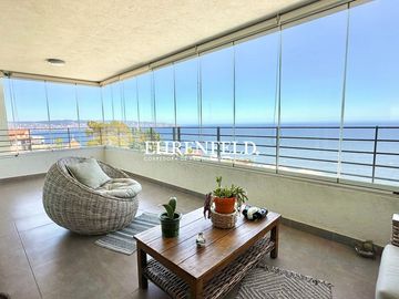 Av. Edmundo Eluchans, Reñaca. Departamento de 169 m2 con vista despejada.