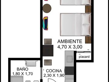 Venta San Nicolás, Monoambiente Todo nuevo