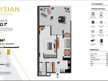 VENTA DEPARTAMENTO EN CONSTRUCCIÓN DE DOS DORMITORIOS CON PATIO EN LOURDES