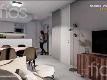VENTA DEPARTAMENTO EN CONSTRUCCIÓN DE DOS DORMITORIOS CON PATIO EN LOURDES
