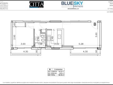 Departamento en venta de 2 ambientes en Olivos