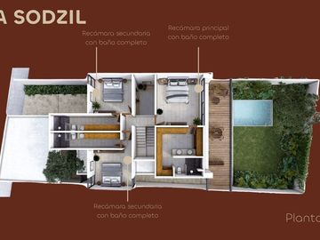 En Venta Casa en el Fracc. Sodzil Norte de 3 recámaras