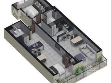 DEPARTAMENTO VENTA LUIS AGOTE ROSARIO 1 DORMITORIO A ESTRENAR