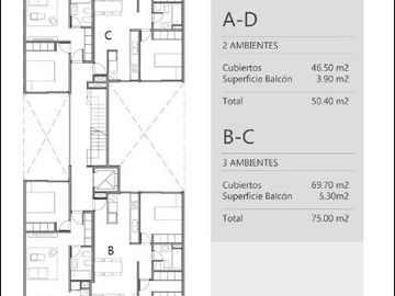 Departamento en  venta de 2 ambientes al frente - San martin centro