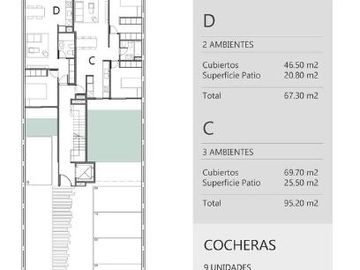 Departamento en  venta de 2 ambientes al frente - San martin centro