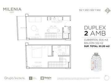 2 ambientes en venta en Palermo