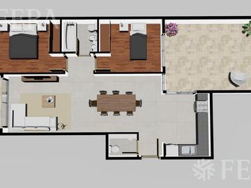 Venta departamento de 3 ambientes con patio y cochera en Wilde (31189)