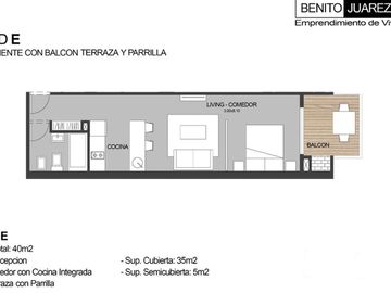 Departamento Mono con Balcon a Estrenar Listo para Venderse!!