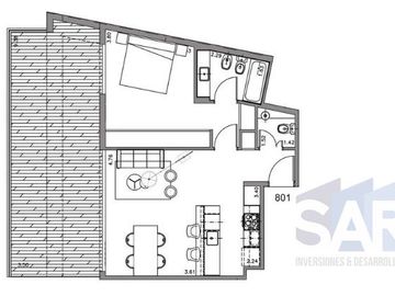Av Cordoba 5000, Departamento 2 Ambientes a Estrenar Con Balcón Terraza - Palermo