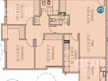 Vendo departamento de 3 dormitorios en complejo con pileta.