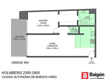 Departamento de 2 ambientes en Villa Urquiza