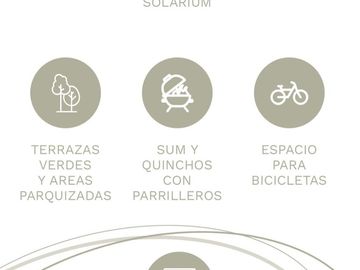 Departamento de dos dormitorios con cochera y amenities