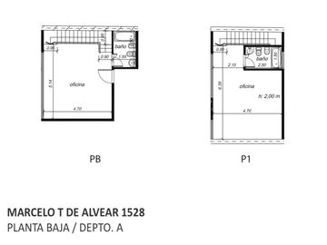 Venta departamento 2 ambientes en duplex con patio - Barrio Norte