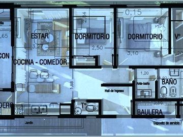 Departamento en Dos Valles