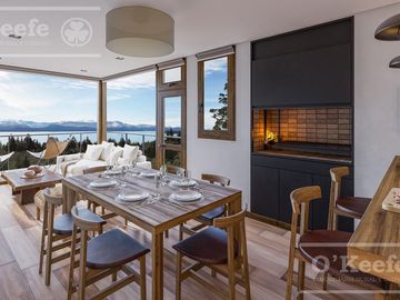 Departamento 3 ambientes en venta con Vista al lago en  Barrancas de Melipal, Bariloche.