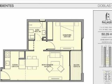 Divino 2 Ambientes con Dormitorio en Suite - Cocina Separada - Balcon - Cochera - Amenities