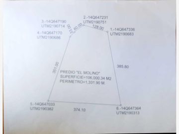 Terreno en Venta en El Molino