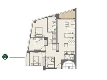 Departamento 4 ambientes con terraza y parrilla - Torre DOME GREEN SOHO