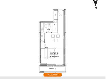 MONOAMBIENTE  VENTA PISCINA ECHESORTU ROSARIO