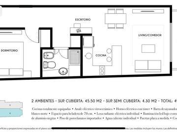 Departamento en  Viamonte 2 amb a estrenar - con amenities