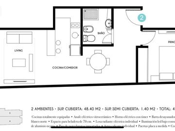 Departamento en  Viamonte 2 amb a estrenar - con amenities
