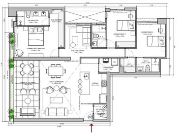Venta Hermoso departamento 3 dormitorios con balcón - Urbanización Vista Hermosa. Cumbayá