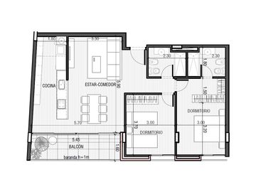 VENTA - Departamento 2 Dormitorios,  Cochera, Amenities - Galinda! Funes