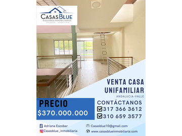 VENTA CASA UNIFAMILIAR ANDALUCIA VALLE
