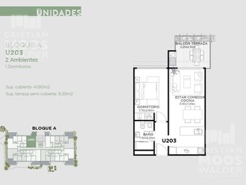 Departamento 3 ambientes en venta GREEN PALMERS