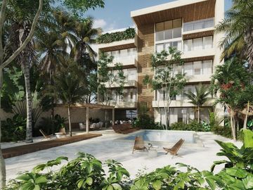 Departamento en venta frente al mar en zona de playa Telchac Puerto.