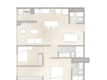 HERMOSO FLAT  DE 2 DORMITORIOS  EN VENTA EN MIRAFLORES