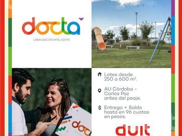 Lotes en Docta Central - Sin Comisión!!!