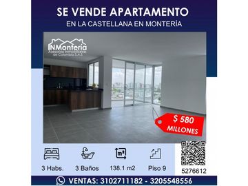 SE VENDE APARTAMENTO EN BARRIO LA CASTELLANA DE MONTERIA