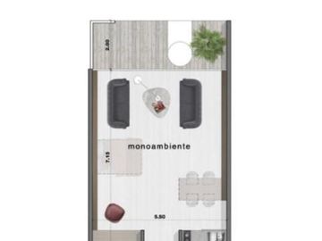 Departamento de 2 ambientes en una torre de lujo