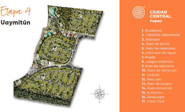 VENTA DE LOTES RESIDENCIALES, ETAPA 4 (UAYMITUN), PROGRESO, MERI
