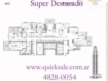 Retasado bajo 35% Puerto Madero Harbour Tower Sup 275m2 3 Suites Dependencia