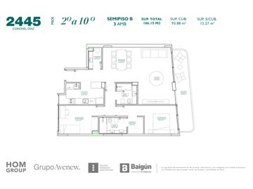 3 ambientes en venta en Palermo