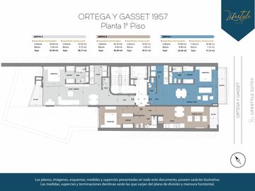 Venta Departamento 2 Ambientes con Balcón, Las Cañitas