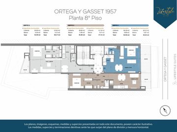 Venta Departamento 2 Ambientes con Balcón, Las Cañitas
