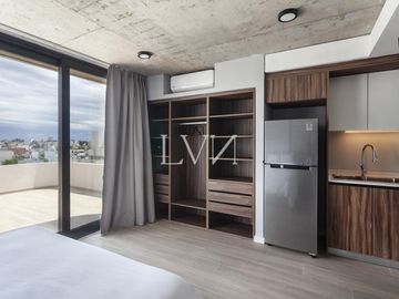 Venta departamento monoambiente con balcón terraza a estrenar en Palermo Hollywood