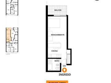 Departamento en venta monoambiente Martin Rosario