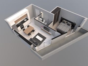Venta Departamento Rosario barrio Luis Agote 1 dormitorio estrenar radiadores amenities