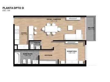 Venta departamento 2 ambientes en Vicente López