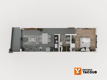 Departamento venta -2 dormitorios 2 baños  - 71 mts 2 totales - La Plata-pozo-emprendimiento.