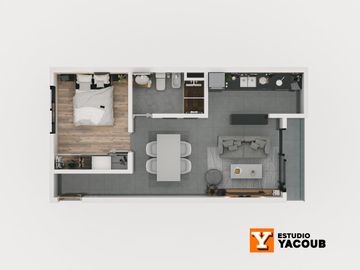 Departamento venta -2 dormitorios 2 baños  - 71 mts 2 totales - La Plata-pozo-emprendimiento.