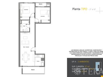 Venta Departamento 3 ambientes con doble balcón en Wilde