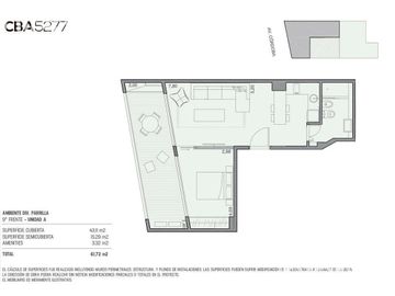 Venta Departamento 2 ambientes Terraza Palermo Amenities