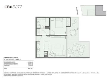 Venta Departamento 2 ambientes Terraza Palermo Amenities